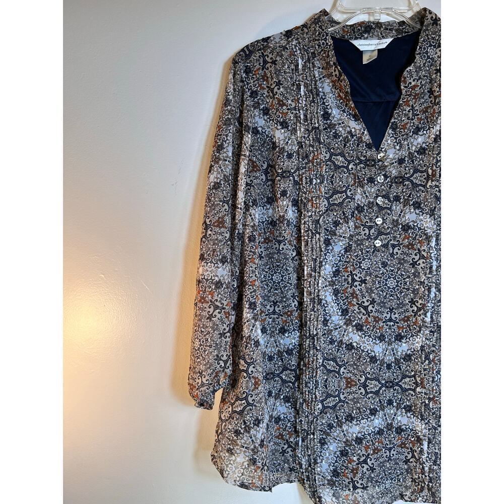 CHRISTOPHER & BANKS Women’s Paisley Lined Long Sleeve Top / Size: XL - Picture 6 of 9
